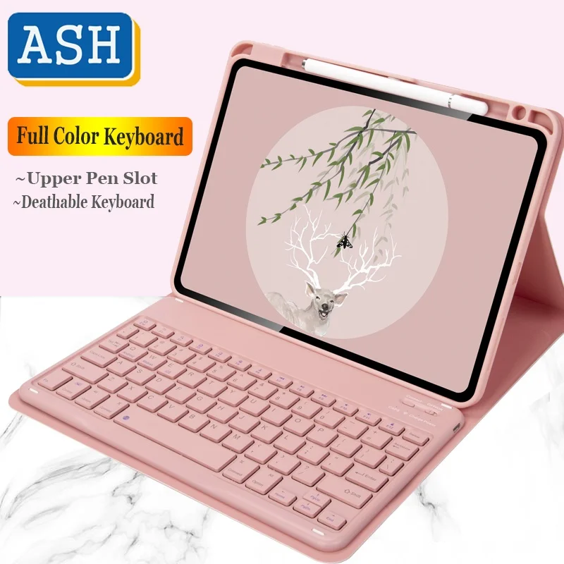 

ASH for Honor Pad X8 10.1 Inch 2022 Case with Wireless Bluetooth Keyboard Flip Leather Cover for Honor Pad X8 Lite 9.7"