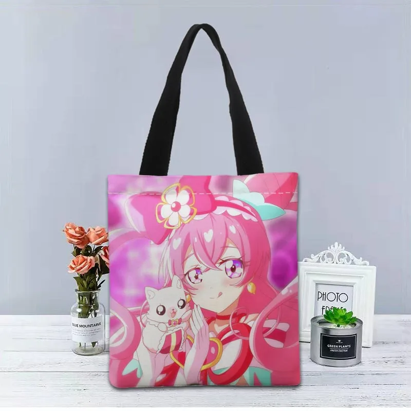 New Delicious Party Precure Handbag Fashion Printing Soft Open Pocket Casual Tote Double Shoulder Strap For Women Student 2.16 
