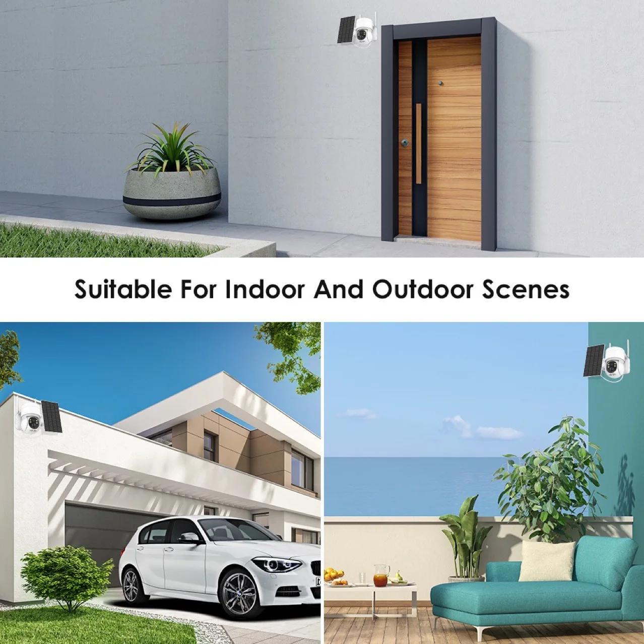 Uzoom 8Ch CCTV Security System Wireless NVR 4MP Wifi Solar Cameras Motion Detection Two-Way Audio IR Night Vision XMeye 3