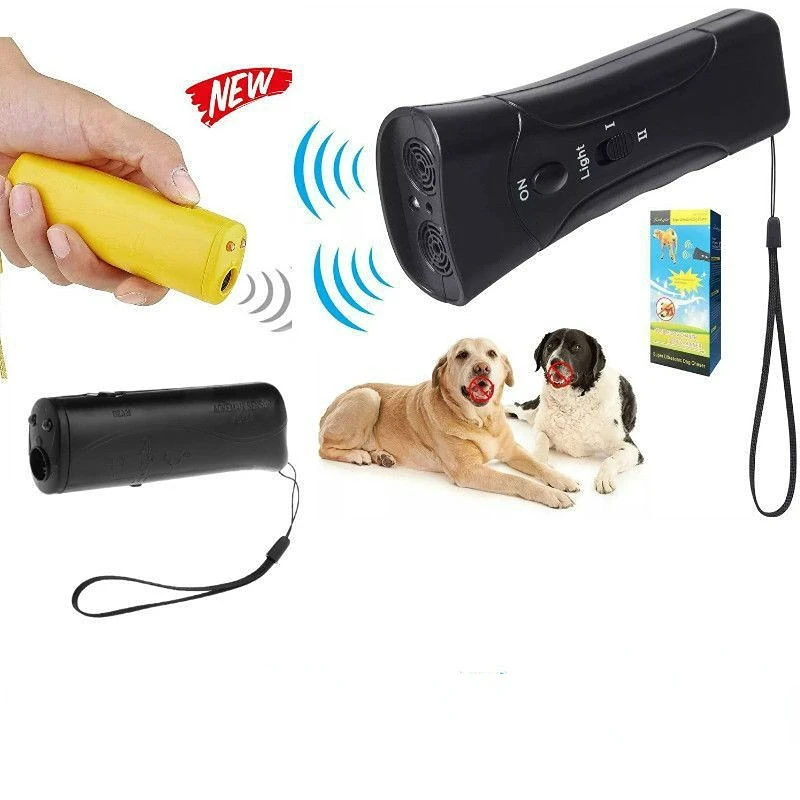 Comprar Silbato repelente de perros 3 en 1, dispositivo ultrasónico  antiladridos con luz de Flash, repelente de entrenamiento para perros y  mascotas al aire libre