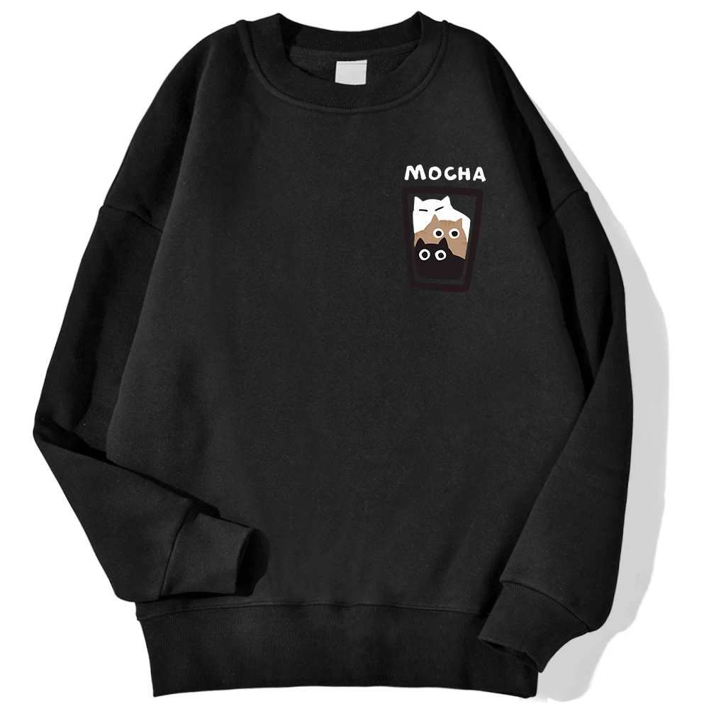Drei Katzen In EINEM Kaffeetasse Männer Hoodies Harajuku Crewneck Hoodie Mode Oversize Hoody Herbst Bequeme Trainingsanzug