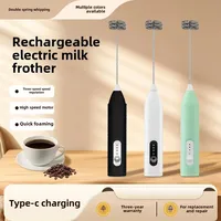 Mini Electric Milk Frother Coffee Milk Frother Home Use Handheld Wireless Foamer For Latte And Cappuccino With Whisk Attachment 1