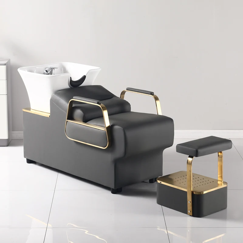 Simplicity Thai Shampoo Chairs Shower Hair Wash Comfort Hairdressing Shampoo Chairs Stool Chuveiro Beauty Furniture MR50SC hydraulic comfort barber chairs handrail modern simplicity hair cutting barber chairs beauty adjustable sillas furniture qf50bc