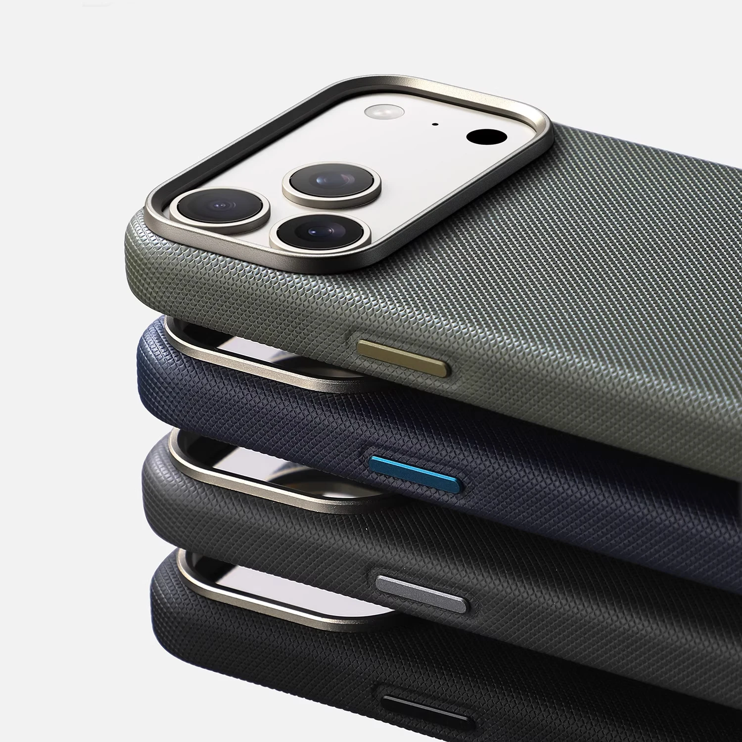 Luxury Alloy Lens Frame PU Leather Magnetic Case with Wireless Charging Support
