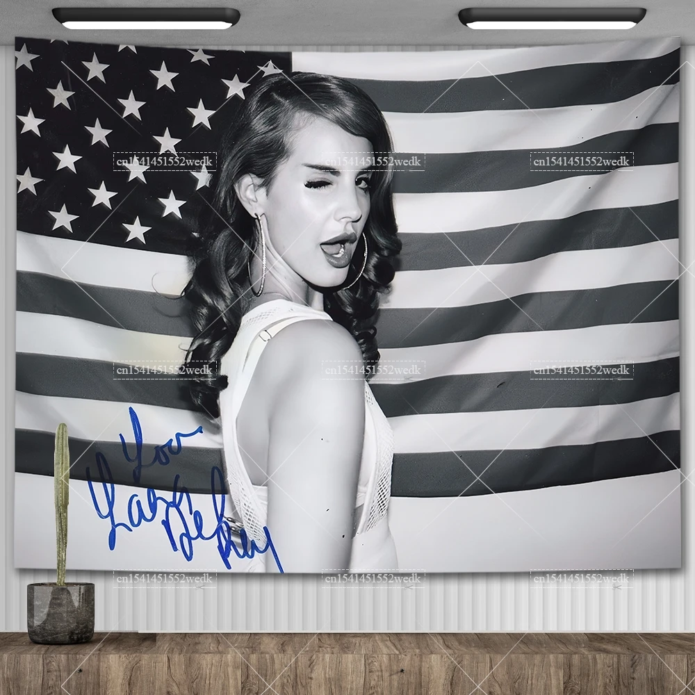 Lana del rey bandeira tapeçaria parede pendurado tapeçaria religiosa  decoração do quarto arte estética cartazes dormitório decoração tapeçarias  - AliExpress, image size:1000x1000