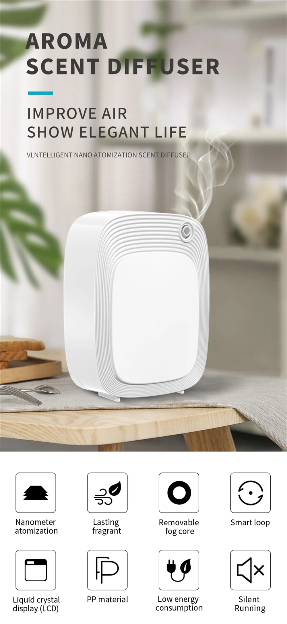 Namste Electric Aroma Diffuser For Home Hotel Scent Machine Intelligent Air Fresheners Smell Distributor Essential Oil Diffuser