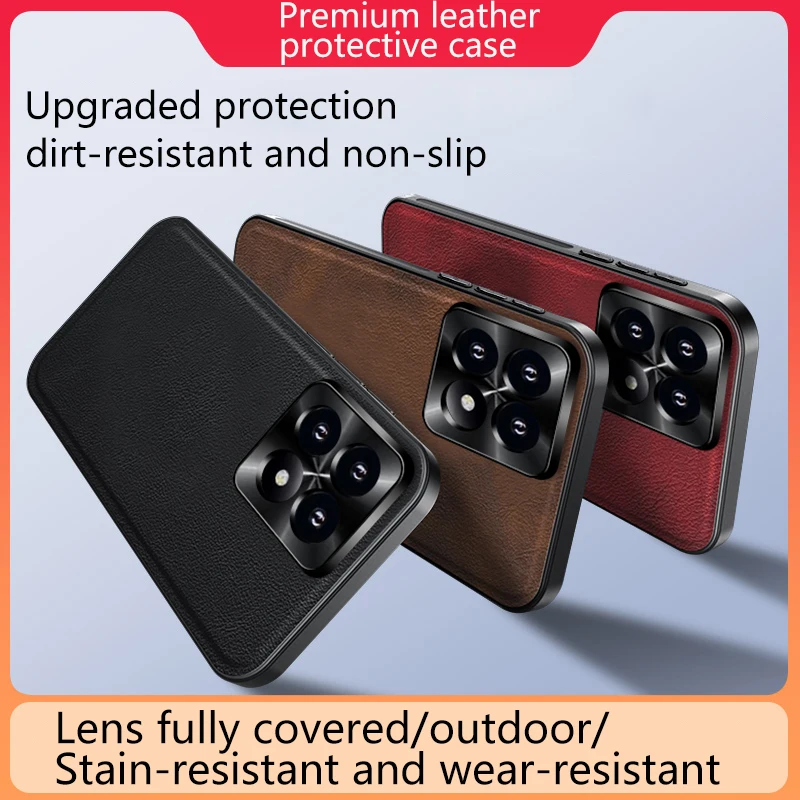 Shockproof Retro Leather Matte Slim Camera Protection Phone Cover