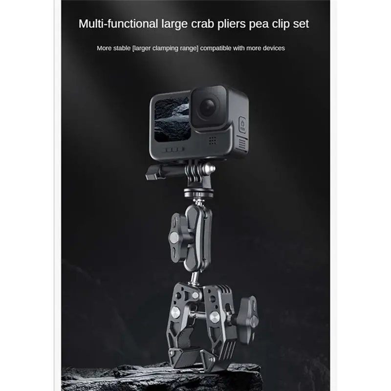N05R GoPro용 파워 크랩 클로 피포드 휴대용 알루미늄 합금 자동차 튜브 ..