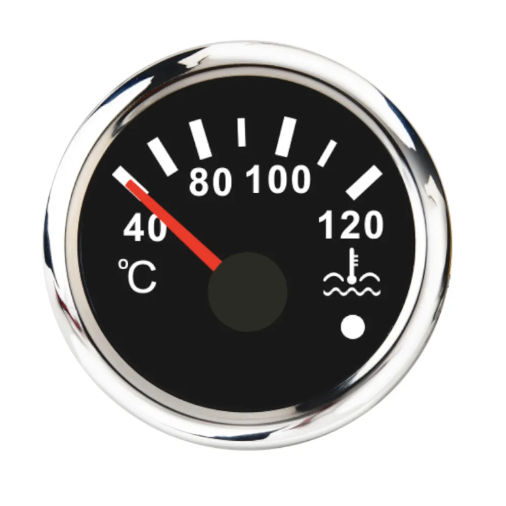 Jauge Température Eau Mécanique 52mm 12V - 38-104°C - Pour Voiture, Marine | Lumière Jaune