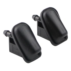 Universal Car Front Windshield Washer Jet Nozzles & Wiper Sprayer (Black)
