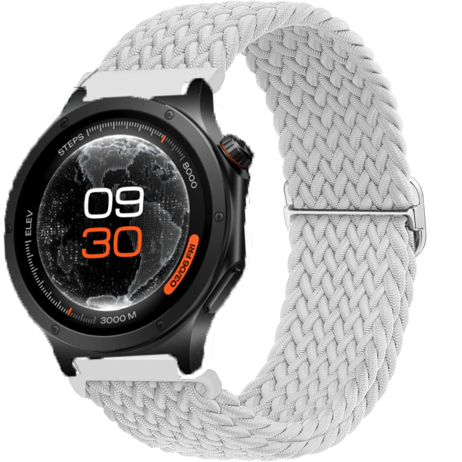 22mm Sport Nylon Braided Bracelet Smartwatch Strap Accessories