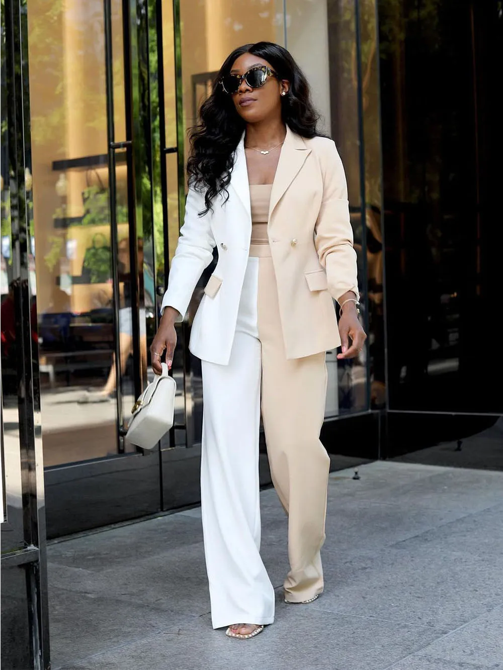 Linen Blazer Women - White | Linen Suit For Woman