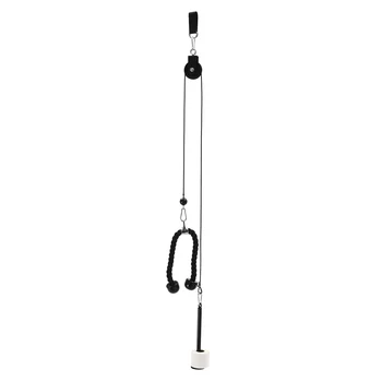 Fitness Weight Pulley Cable Machine System Arm Biceps Triceps Hand Training Equipment 220.46 lbs Capacity W/360° Swivel Top Ring 3
