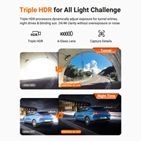 Vantrue N4 Pro S 3 canaux DashCam STARVIS 2 HDR IR Vision nocturne 4K + 1080P + 2.5K caméra arrière étanche Wi-Fi GPS 24h Mode de stationnement 5