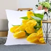 Tulip Flower Pillowcase Bedroom Home Office Decorative  Square 5