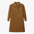 Corduroy brown dress