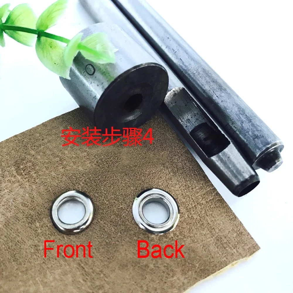 Silver Double Sided Brass Eyelets 20pcs 4/4.5/5/6/8/10mm Leather Craft Grommet Clothing Bags Repair eyelet grommet ring kit eyelet grommet ring grommet eyelet kit screw back eyelets