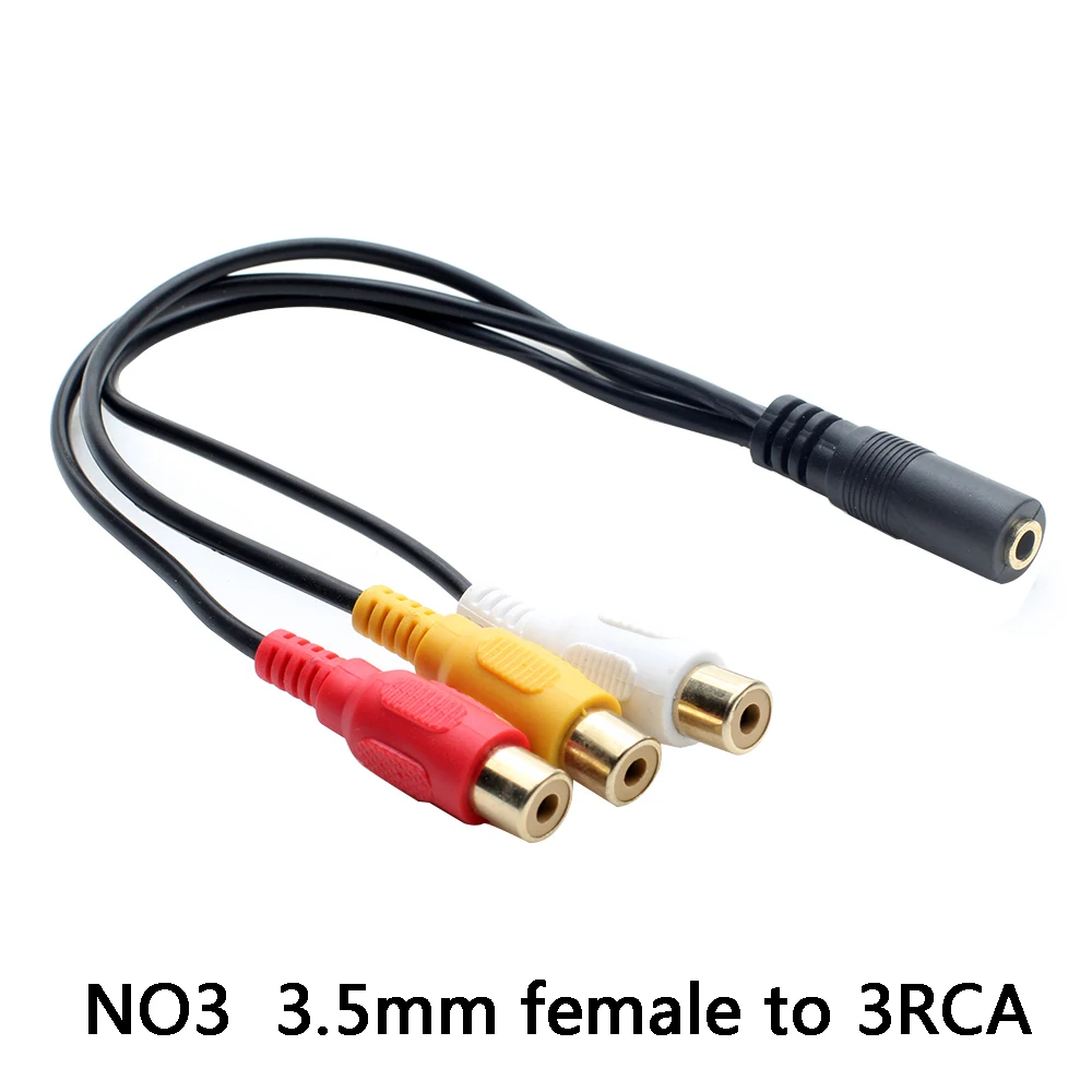 Enhanced Audio Video Output Splitter Cable with 3RCA to 6RCA Connection