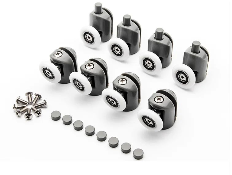 4pcs/8pcs Butterfly Shower Door Roller Runner Wheel Diameter23mm/25mm, Set of 8 (two screw distance 30mm)