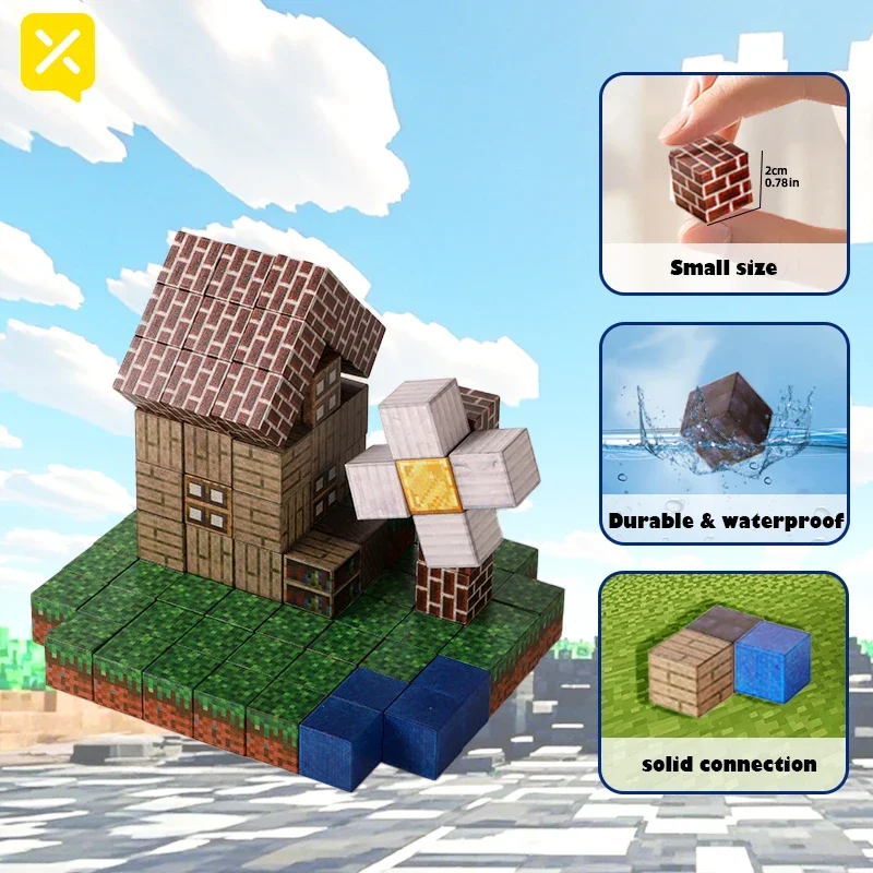 105PCS Magnetic Cube Garden Building Children's DIY Educational Toys Cube Sensory Building Birthday Daily Holiday Gift