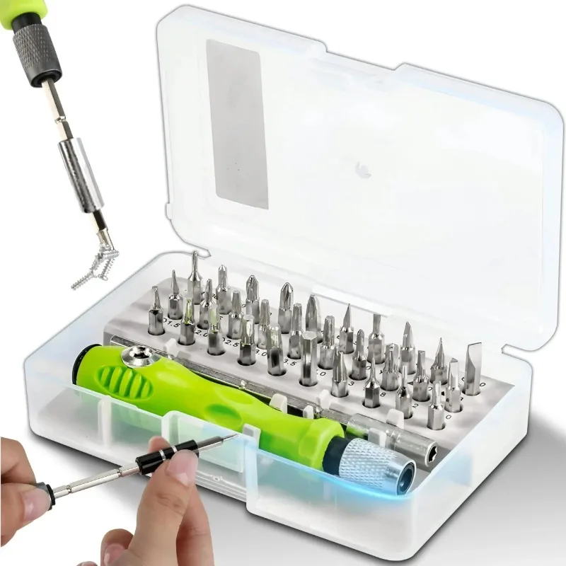 Mini 32-in-1 Precision Screwdriver Set Magnetic Phillips Bits Multifunctional Hand Repair Tool Kit for Phone Watch Glasses 2030