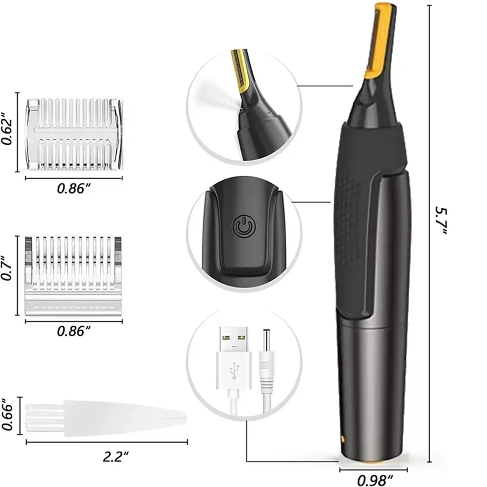 Nose Hair Trimmer Ultra Thin Precision Trimmer Electric Nose Hair Trimmer Mini Portable Ear for Men Nose Hair Shaver Waterproof Safe Clean