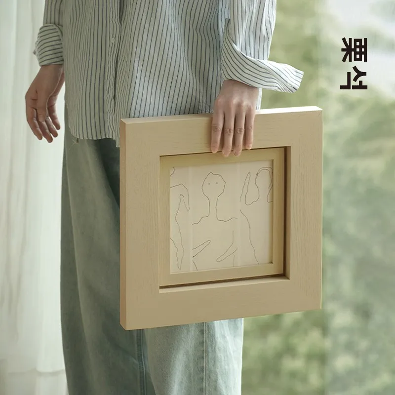소박한 나무 사진 액자 벽 장식 호텔 거실 사무실 장식 그림 샘플룸 창의적인 나무 장식