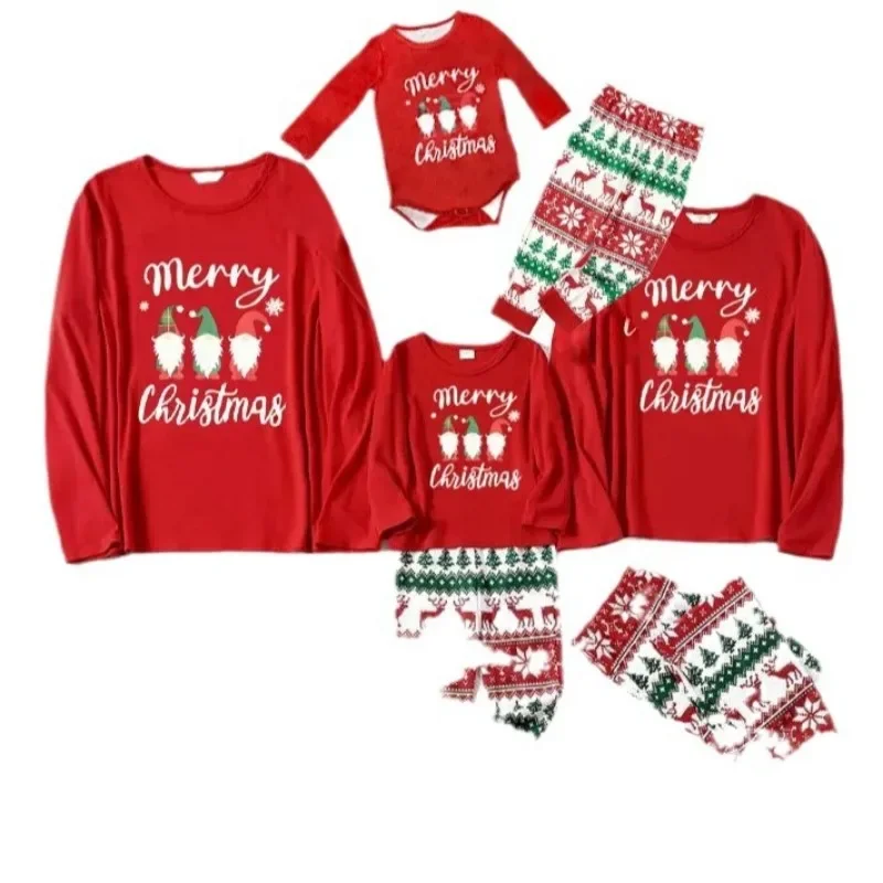 thumbnail image 5 of Conjunto de pijama navideño para adultos y niños con estampado de dibujos animados y atuendos familiares a juego de Feliz Navidad 2024, pijamas suaves y bonitos con apariencia navideña, 5 of 5