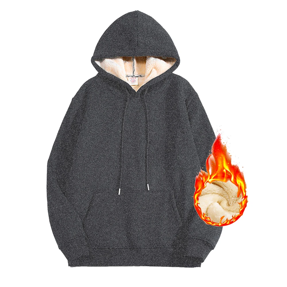 Winter Thicken Warm Suit Thick Lambswool Sets Men Women Casual Loose Sweatshirts Hooded Two-Piece Set Thickened Hoodies Pants