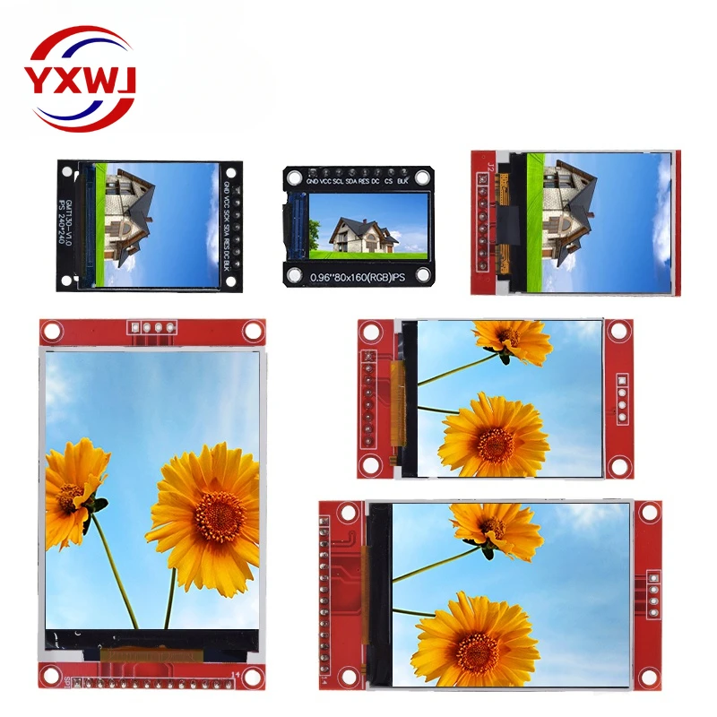 

TFT Display 0.96/1.3/1.44/1.8/2.4/2.8/3.5 Inch TFT Full Color Screen LCD Module ST7735 ILI9341 Driver Interface SPI for Arduino