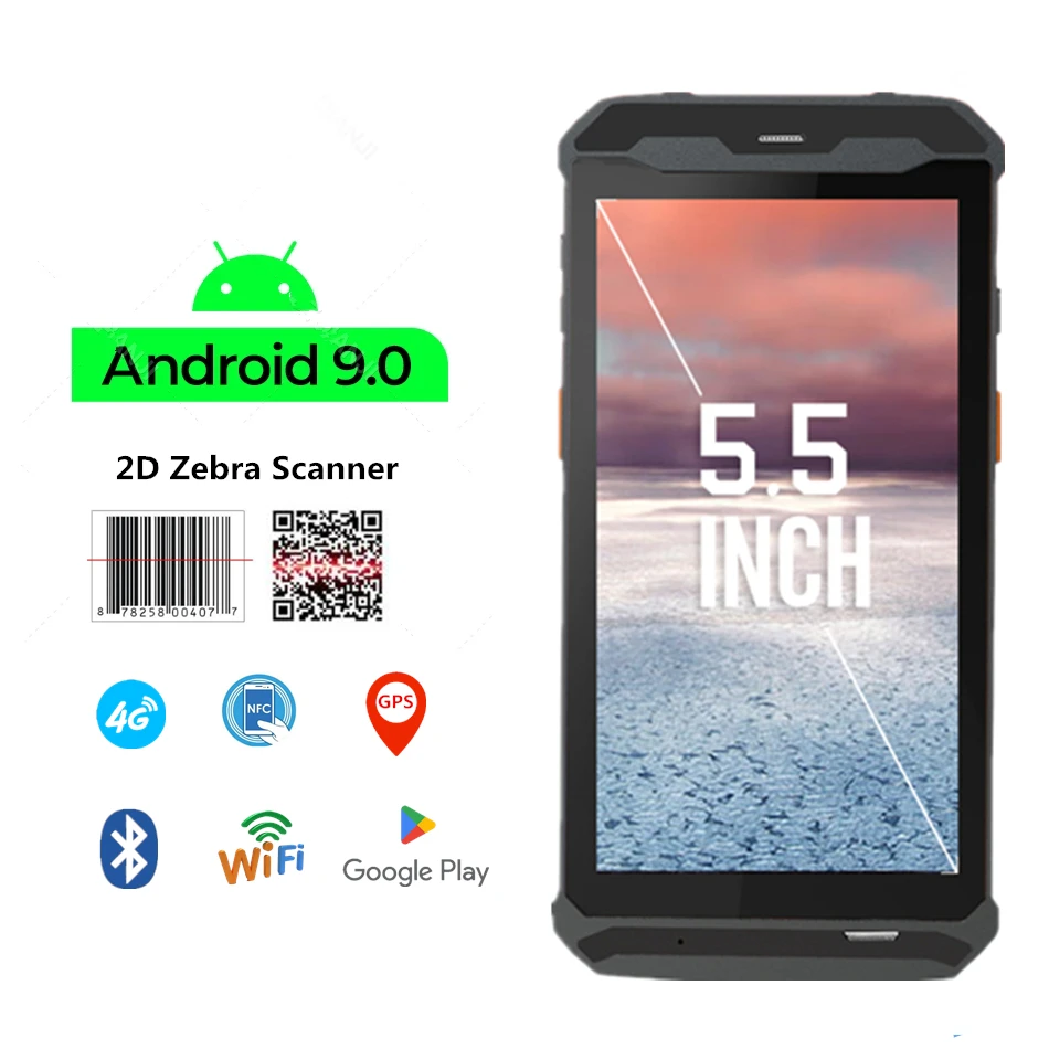 Handheld Terminal PDA Android 11.0 Data Collector Wifi 4G 1D 2D Barcode Scanner Touch Screen
