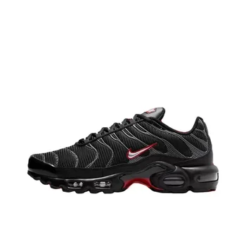 Nike Air Max Plus TN – Zapatillas Hombre | Negro, Rojo Universitario y Plata Metálica | Moda + Amortiguación Air