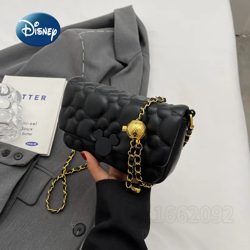Disney Mickey New Women's Shoulder Bag Cartoon Mini Women's Bag Luxury Brand Fashion Trend One Shoulder Oblique Bag High Quality