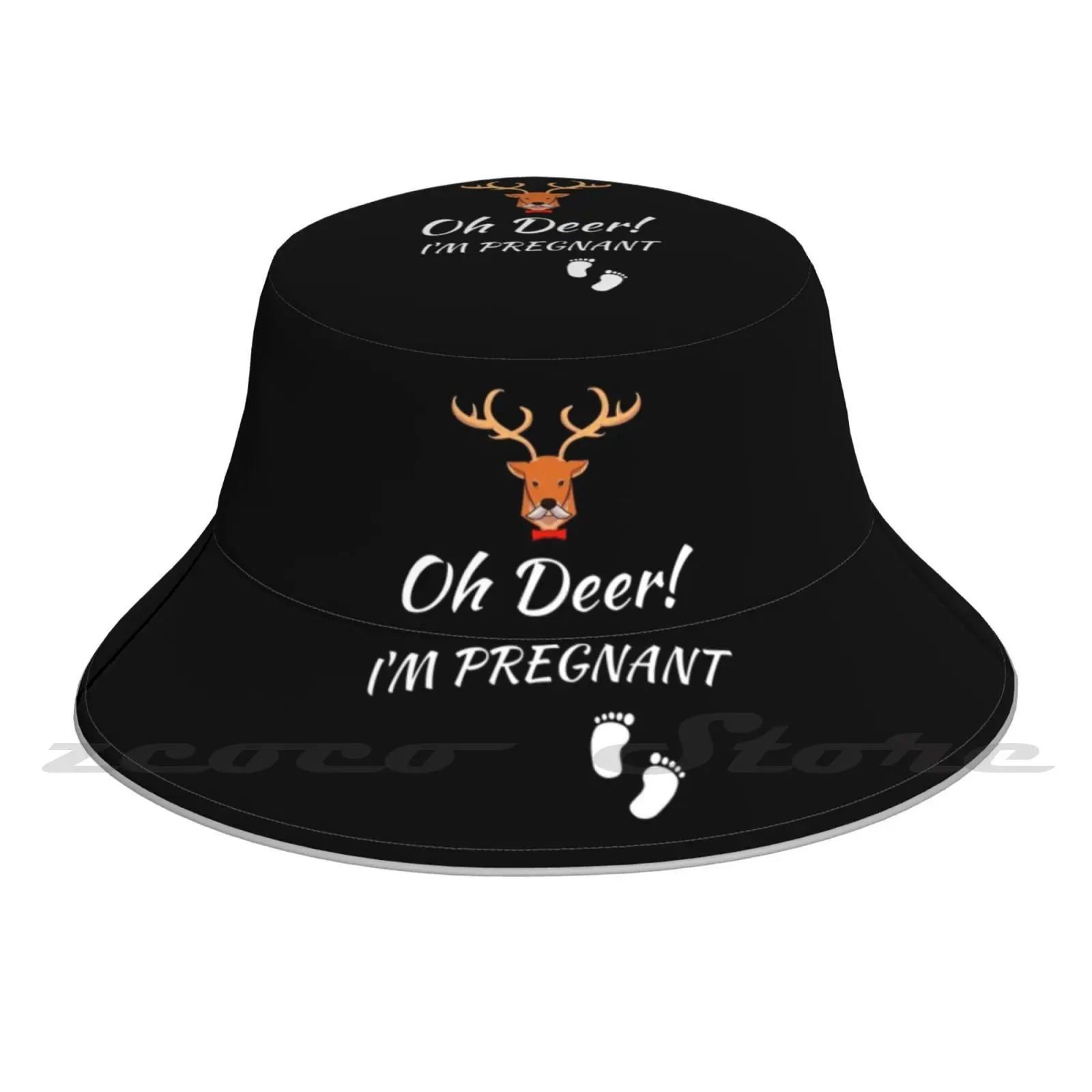 

Pregnant Hunter I'M Pregnant Bucket Hat Fashion Soft Personalized Pattern Gift Cap Pregnant To Hunt Baby Bump Infant Mother