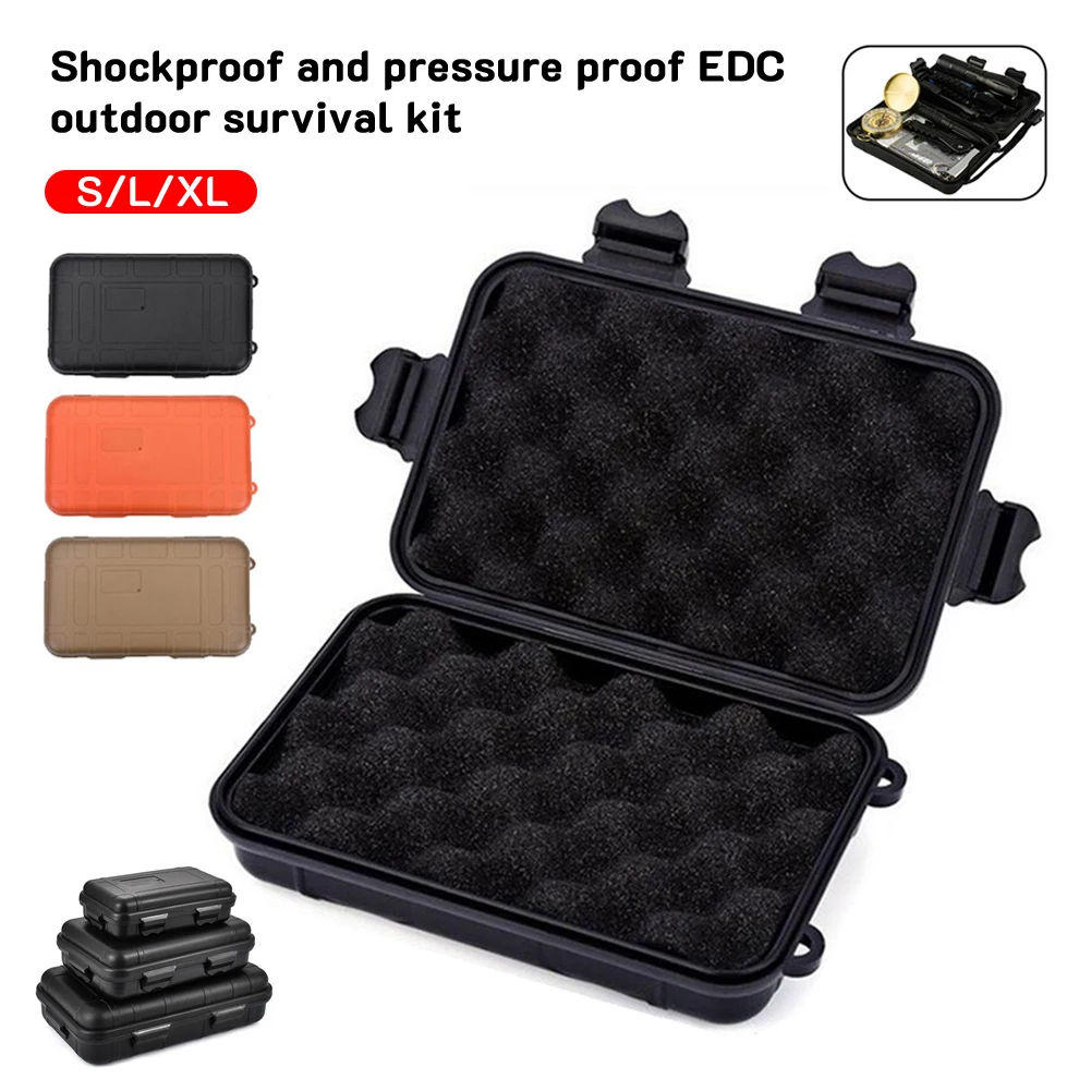 

Portable Sealed Survival Box Dustproof Shockproof EDC Tools Storage Camping Outdoor Travel Storage Box Container Case For Safe
