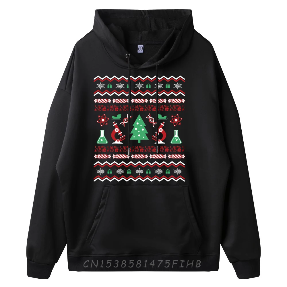 Science Laboratory Ugly Christmas Sweater Dna Microbiology Blank Hoodie Polyester Anime Hoodie For Men Character