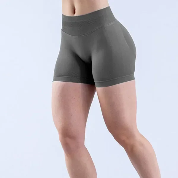 Fitness Running Shorts with Stretchy Bottoms Undershirt TEVEO Women's Summer Yoga Shorts with Stretchy Breathable Peach Bottoms