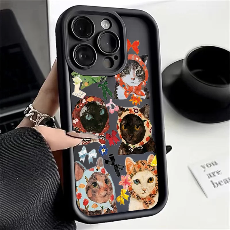 Vibrant Cat-Themed Phone Case