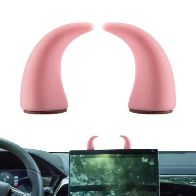 

Automobile Devil Horn Decor 3D Horn Car Interior Decoration Air Vent Stickers Car Sticker Halloween Ornament For Pick-ups
