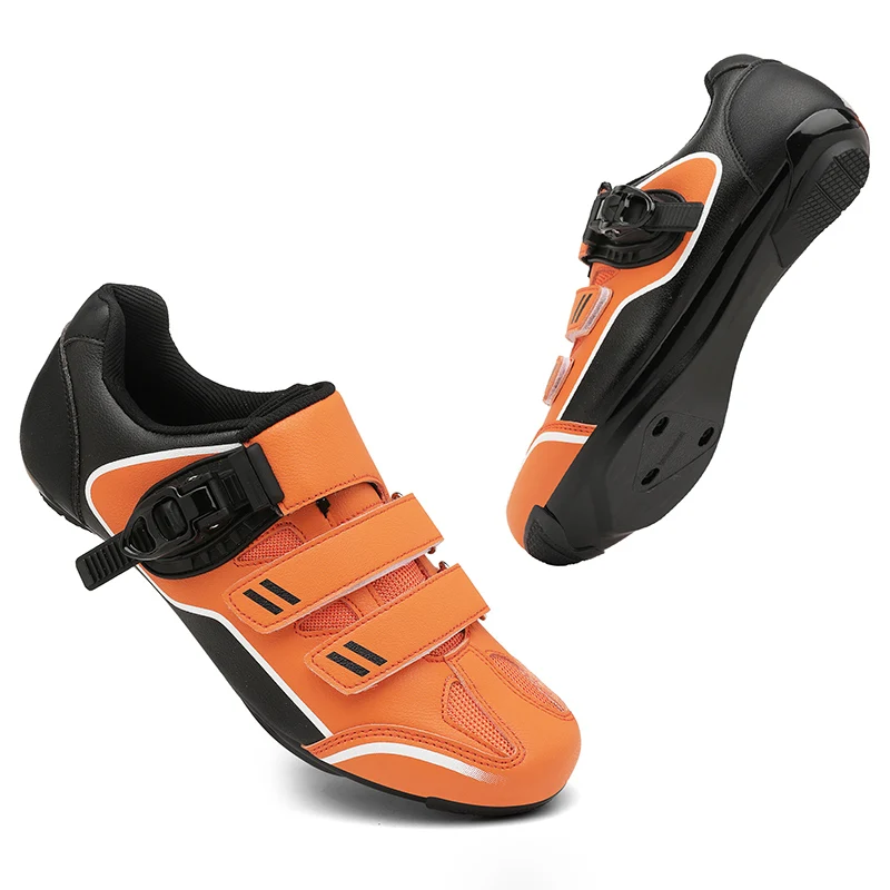 Luxury Brand Unisex Large Size 36-48 Cycling Sport Shoes Orange Men Bicycle Training Sneakers Unisex MTB Road Bike Shoes cycling shoes
