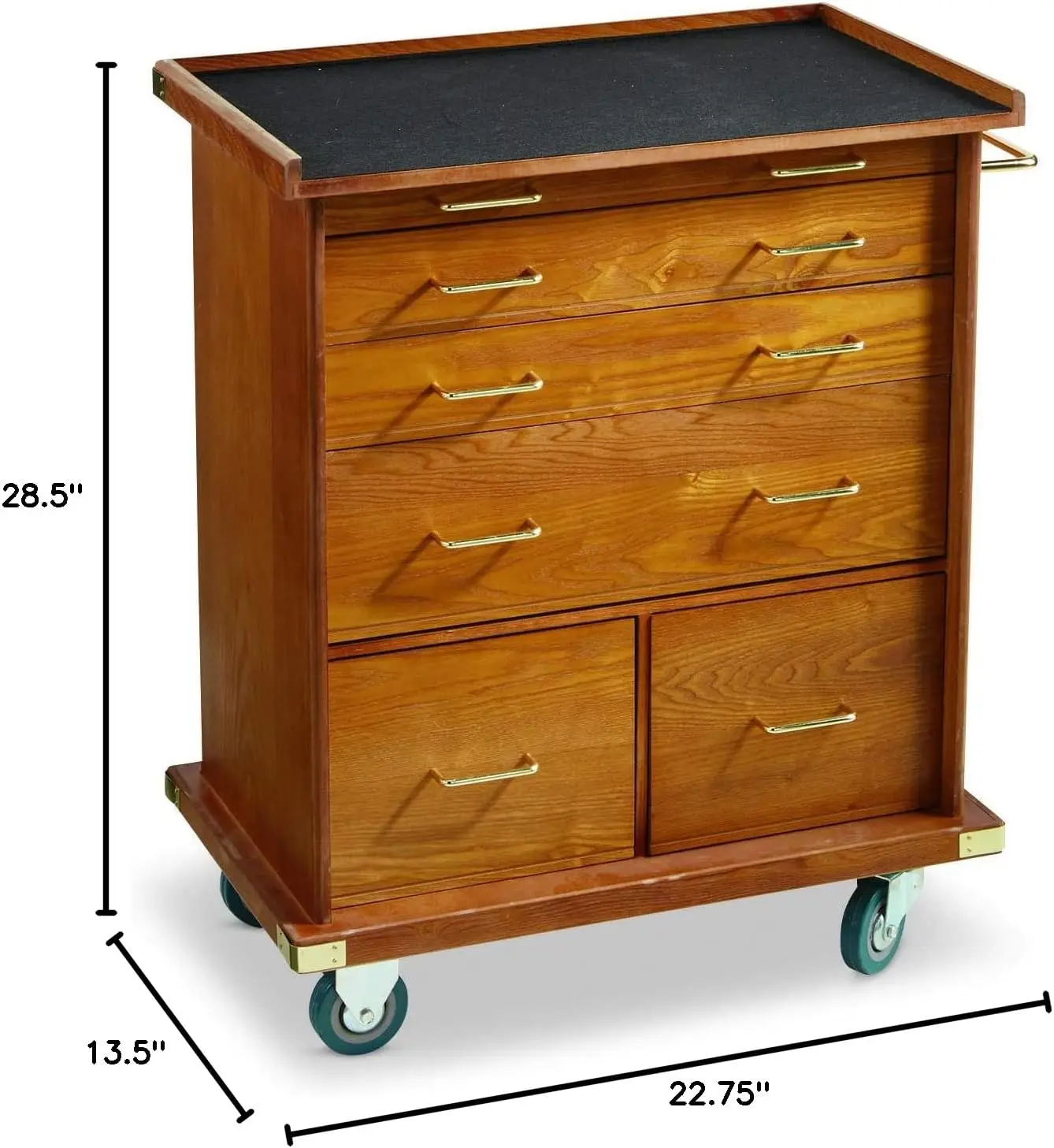 Storage Cabinet with Drawers Wood, Great for Under Desk Storage & Office Storage Cabinet Oak 6