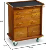 Storage Cabinet with Drawers Wood, Great for Under Desk Storage & Office Storage Cabinet Oak 6