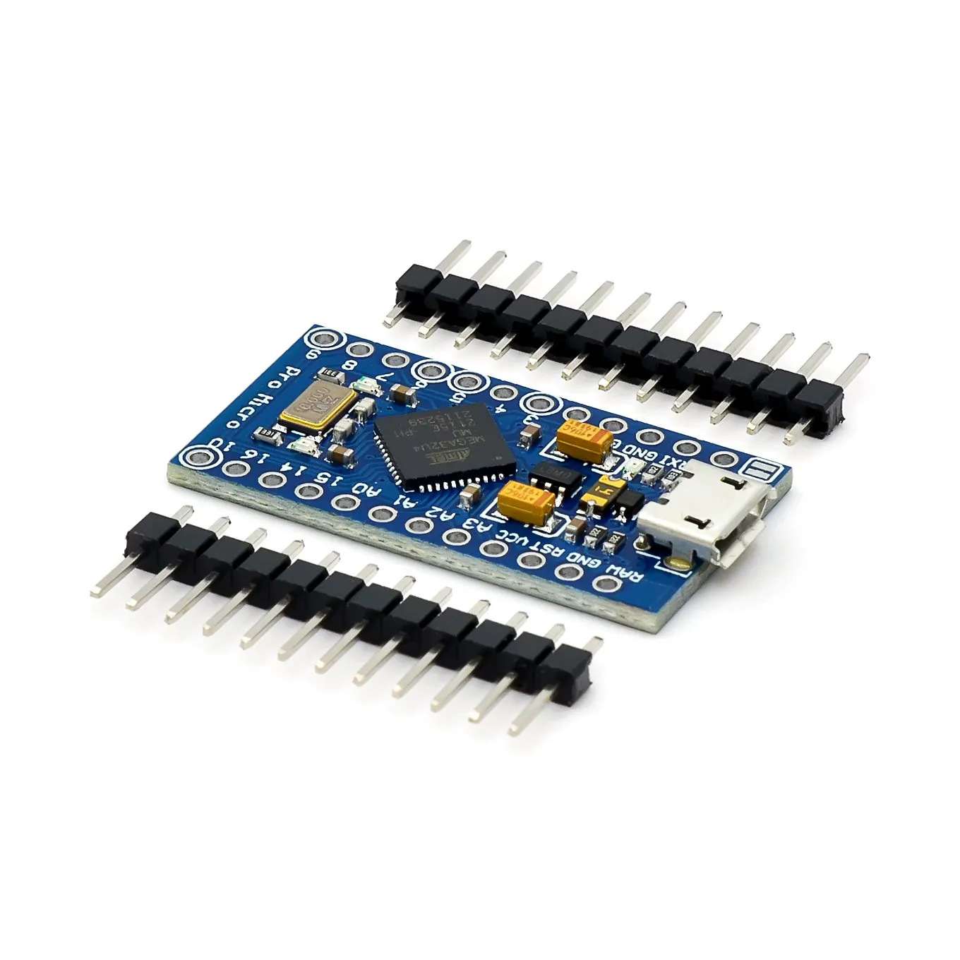 最新作爆買い 6個 Pro Micro Atmega32U4 5V 16MHz ブートローダー IDE Micro USB Pro マイクロ開発ボード  マイクロコントローラー Arduinoピンヘッダー付きプロマイクロシリアル接続対応 (Type-C USB)：グッドの森 