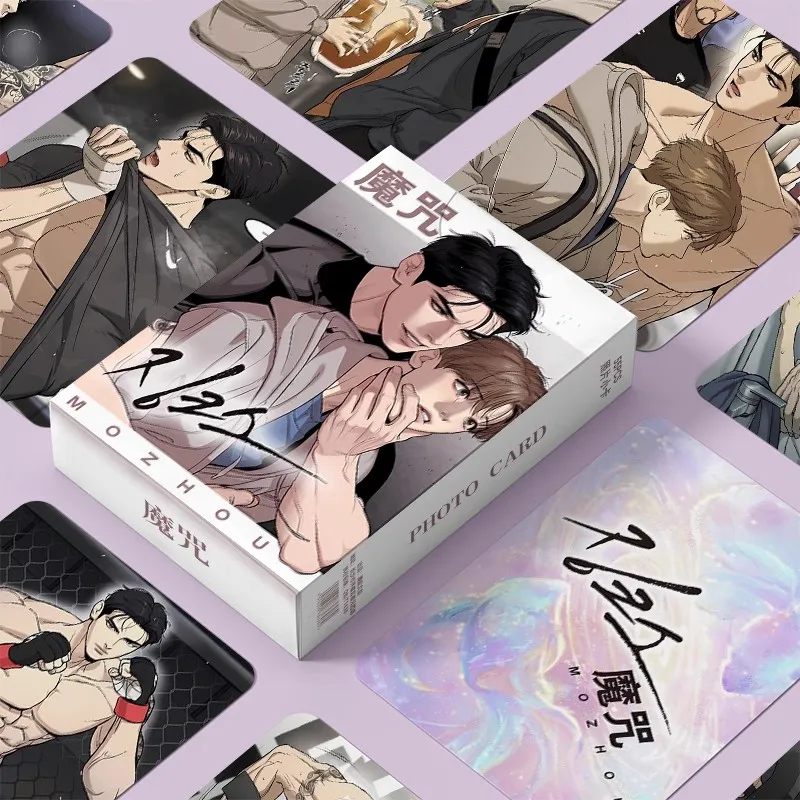 Photo Cards 55 Pcs/Set Korean Comic Magic Spell Laser Lomo Card Zhou Jae-kyung Jindan Cartoon Characters HD Fans Gift