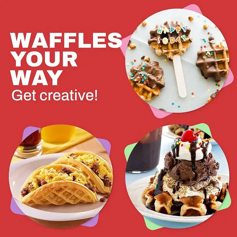 Electric Portable Home Mini Breakfast Machine Waffle Maker Non-Stick Sandwich Breakfast Maker Cooking Utensils For Cookies Cakes