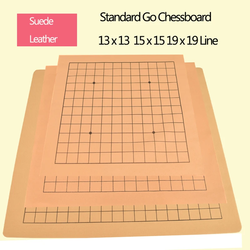 Board Game Suede Leather Go Game Chessboard International Standard 13 15 19 line Go Chess Chinese Chess Board