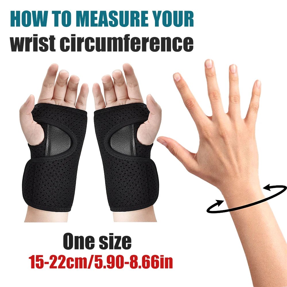 1Piece Thumb Wrist Brace Palm Support with Removable Stabilizer for Men Women Sprain Tendonitis Arthritis Carpal Tunnel Syndrome