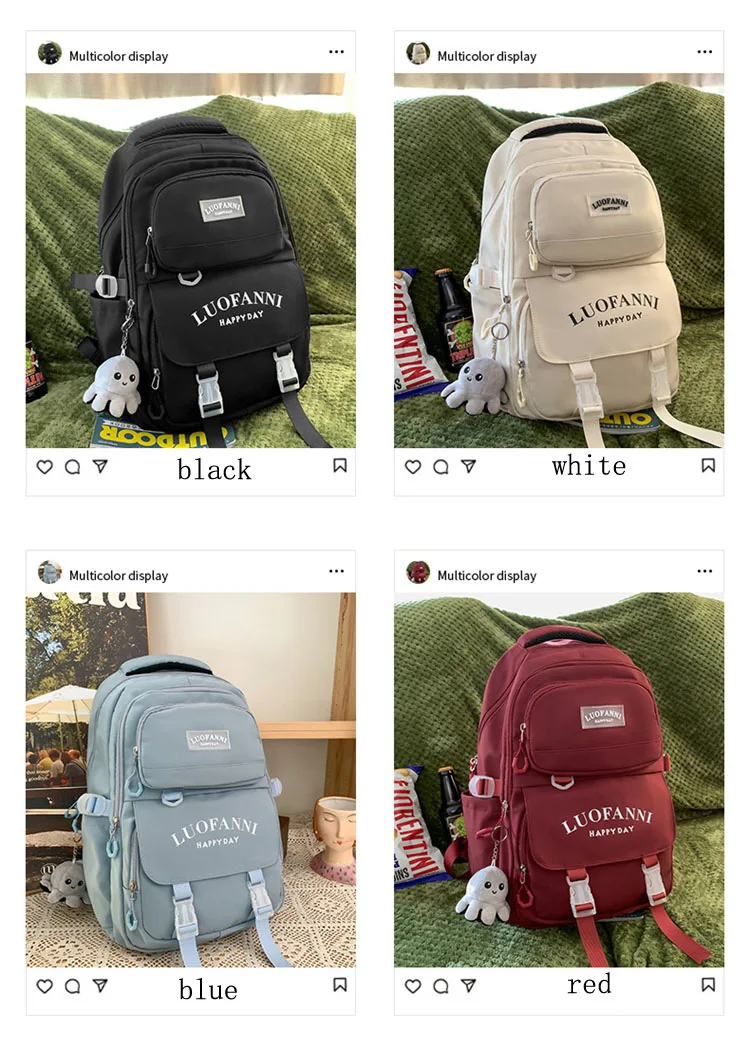 ☆MUCENT☆ Plan 2 pocket nylon big backpack unisex New Large