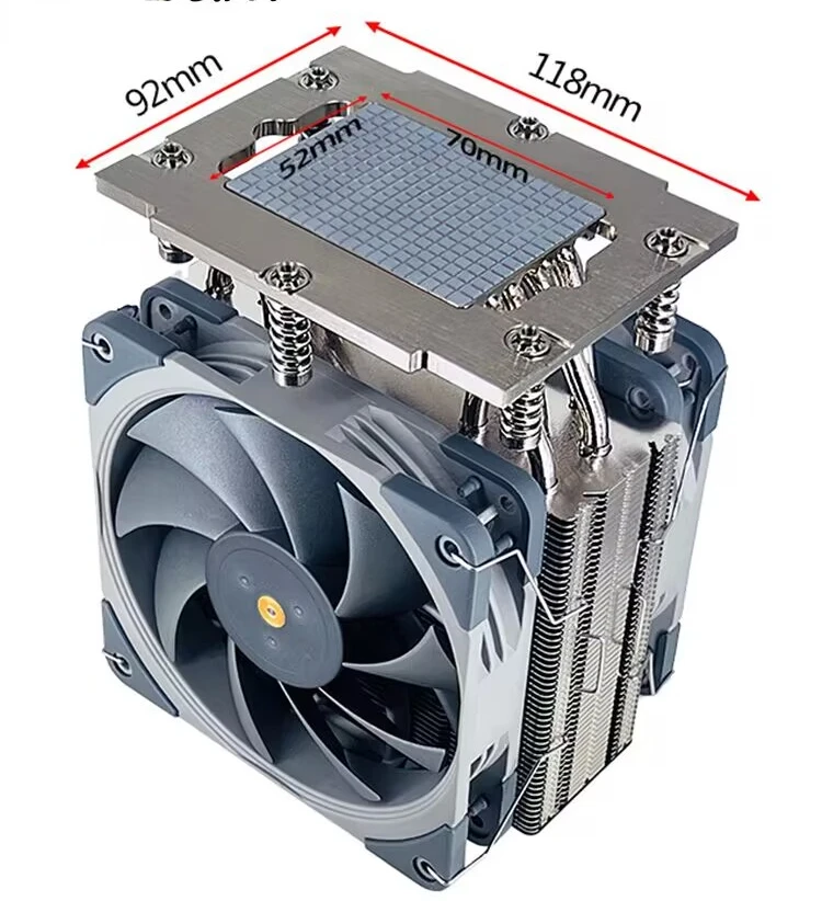 

QM6UF-SP5CPU Heat Sink 6 Copper Tube Tower Workstation 12cm Temperature Controlled Dual Ball Fan