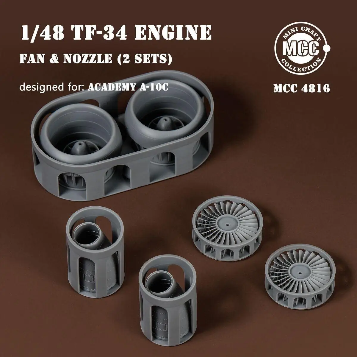 

MCC 4816 1/48 Scale TF-34 Engine Fan & Nozzle (2 pcs) For Academy A-10C